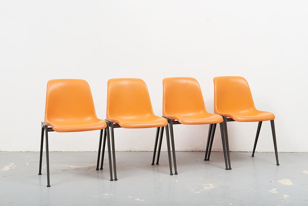 Chair Presikhaaf Orange / Gray