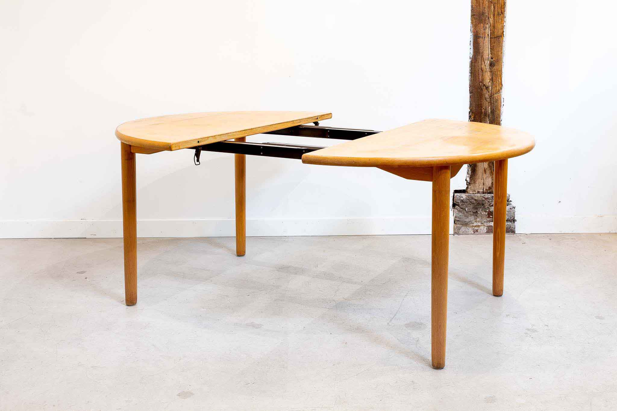 Table ronde extensible en bois massif