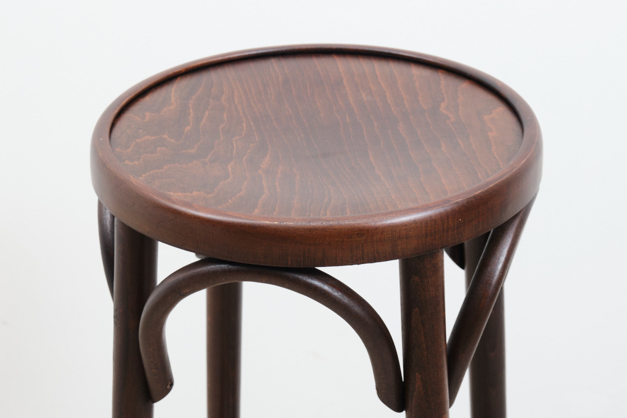 Thonet style brown bar stool
