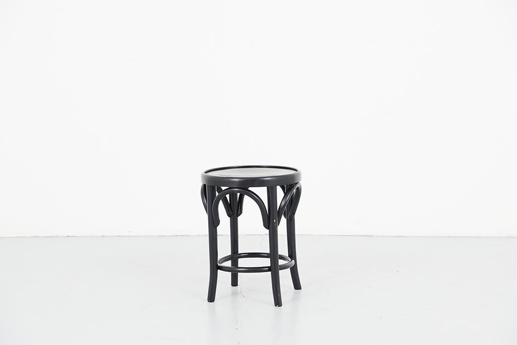 Thonet style low black stool