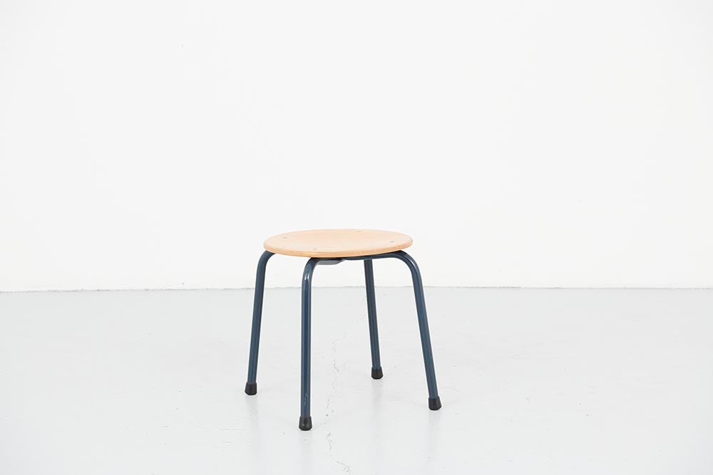 Stool beech / petrol blue