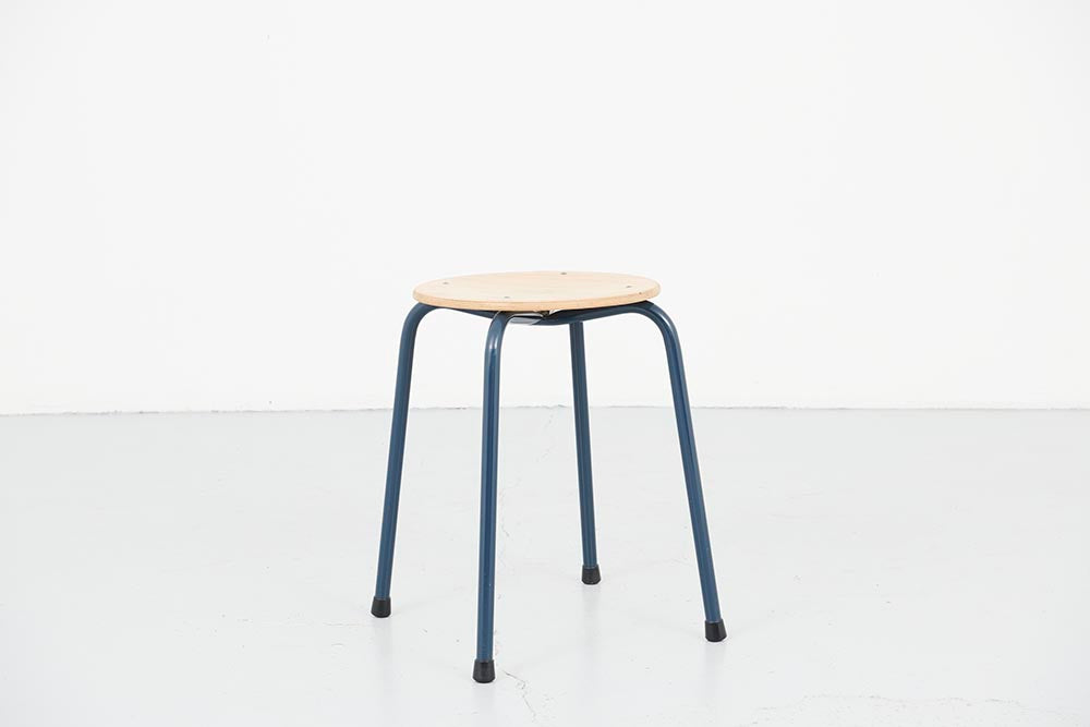 Stool beech / petrol blue