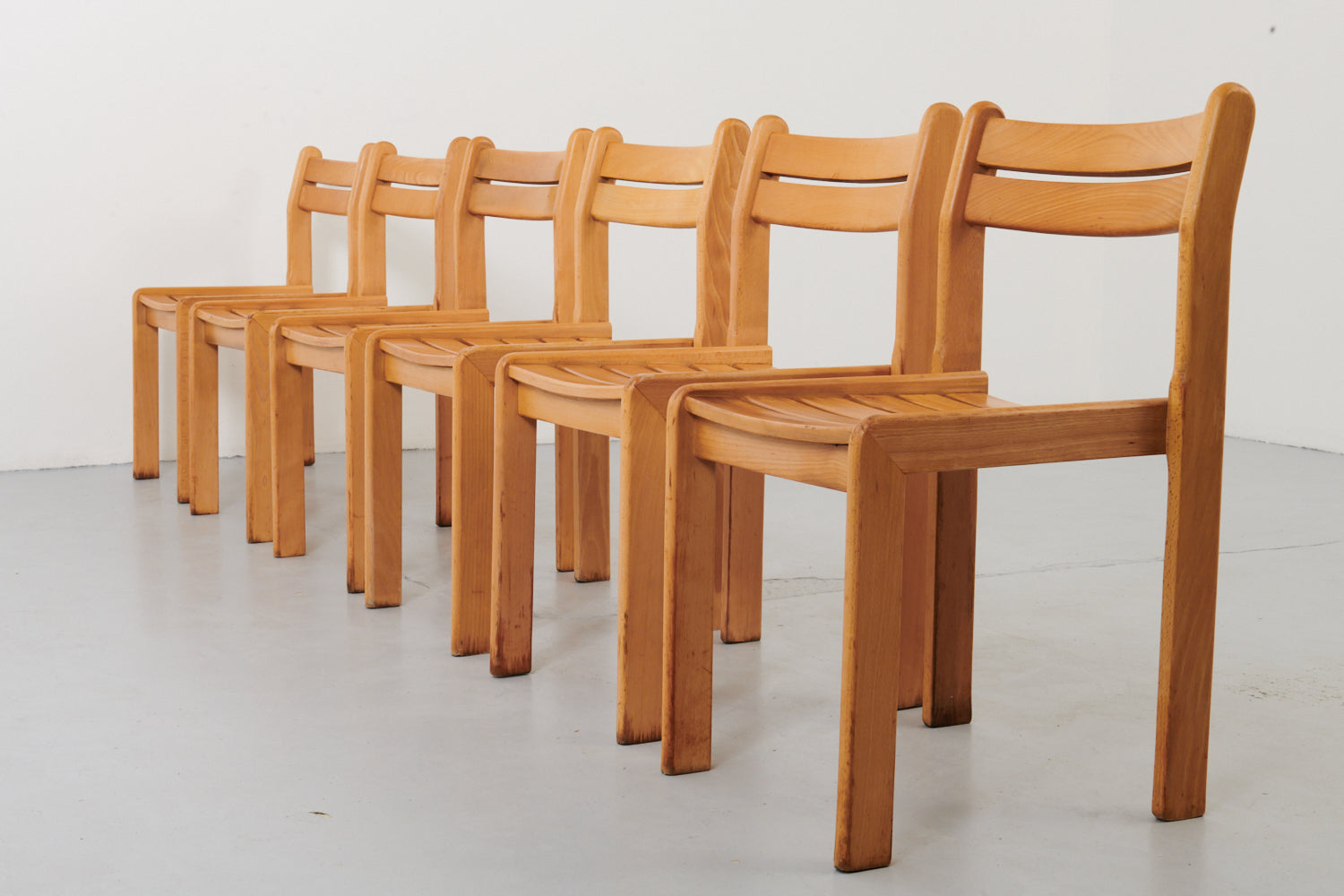 André Sornay style beech chair