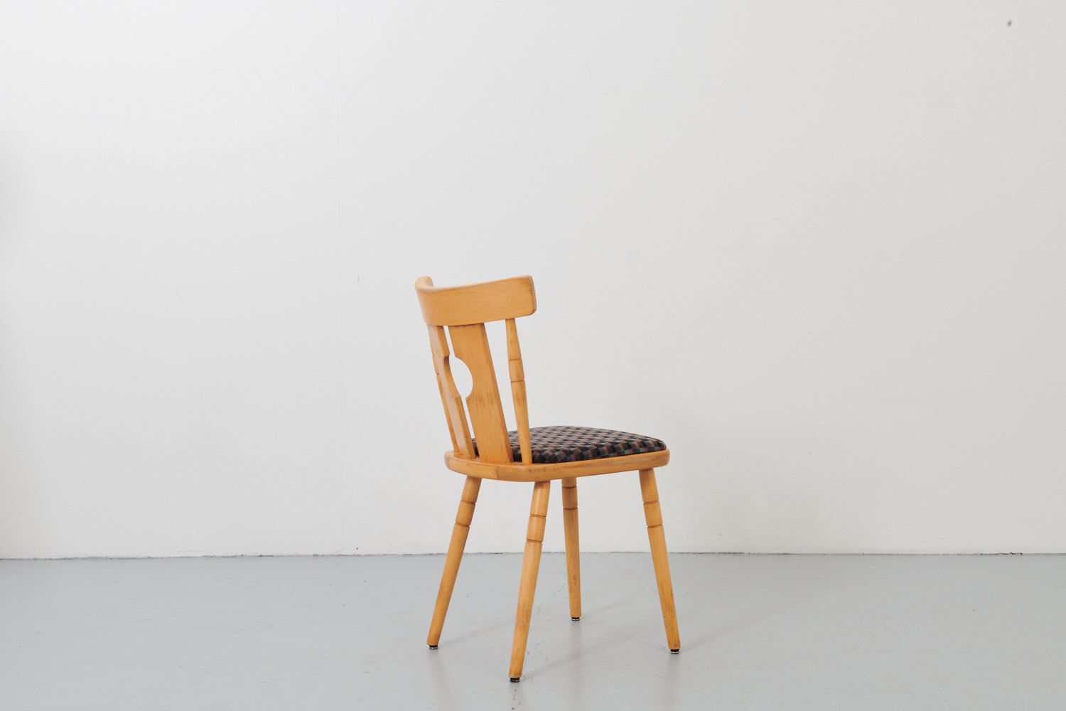 Scandinavian bistro chair with fabric seat