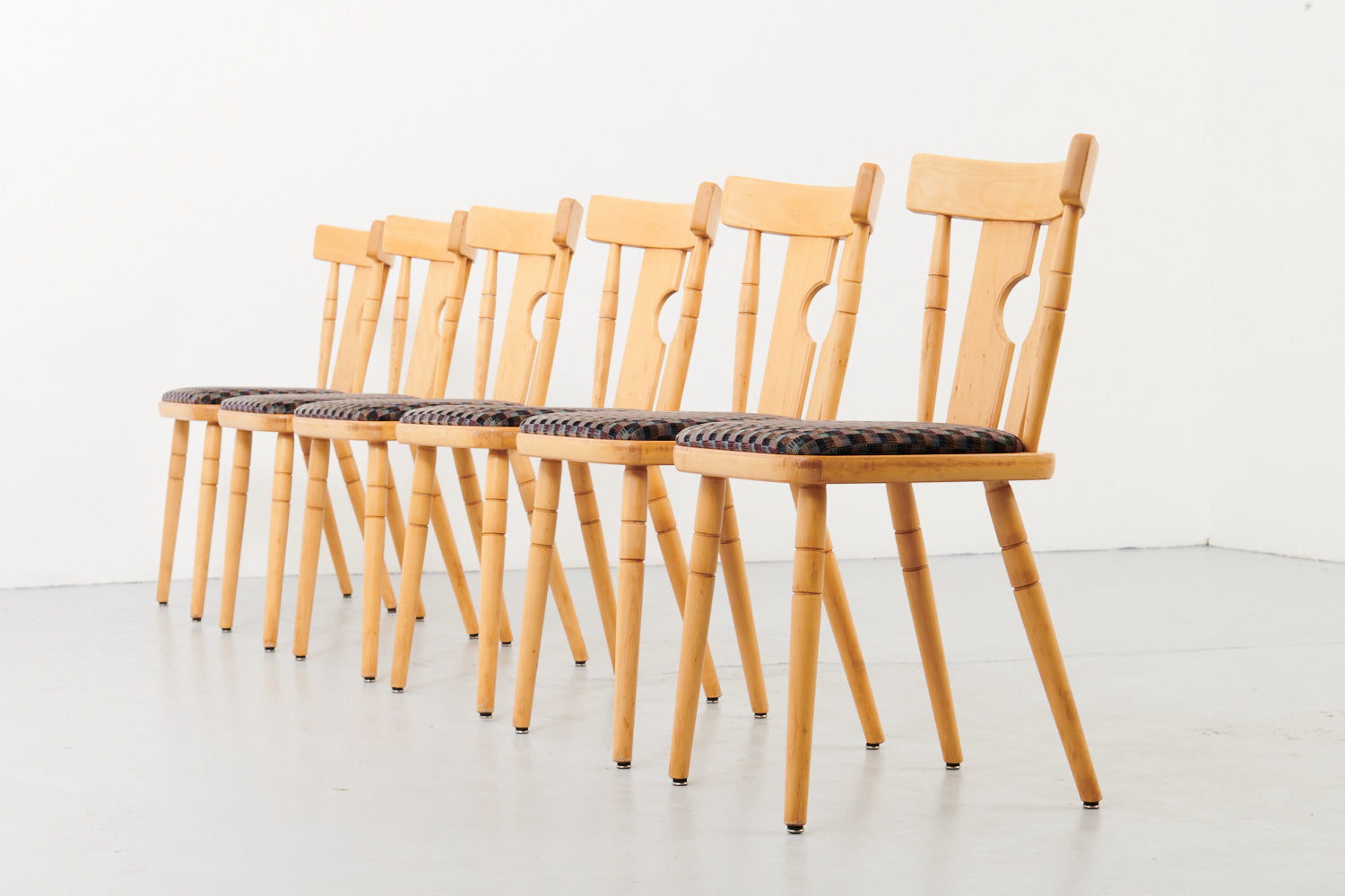 Scandinavian bistro chair with fabric seat
